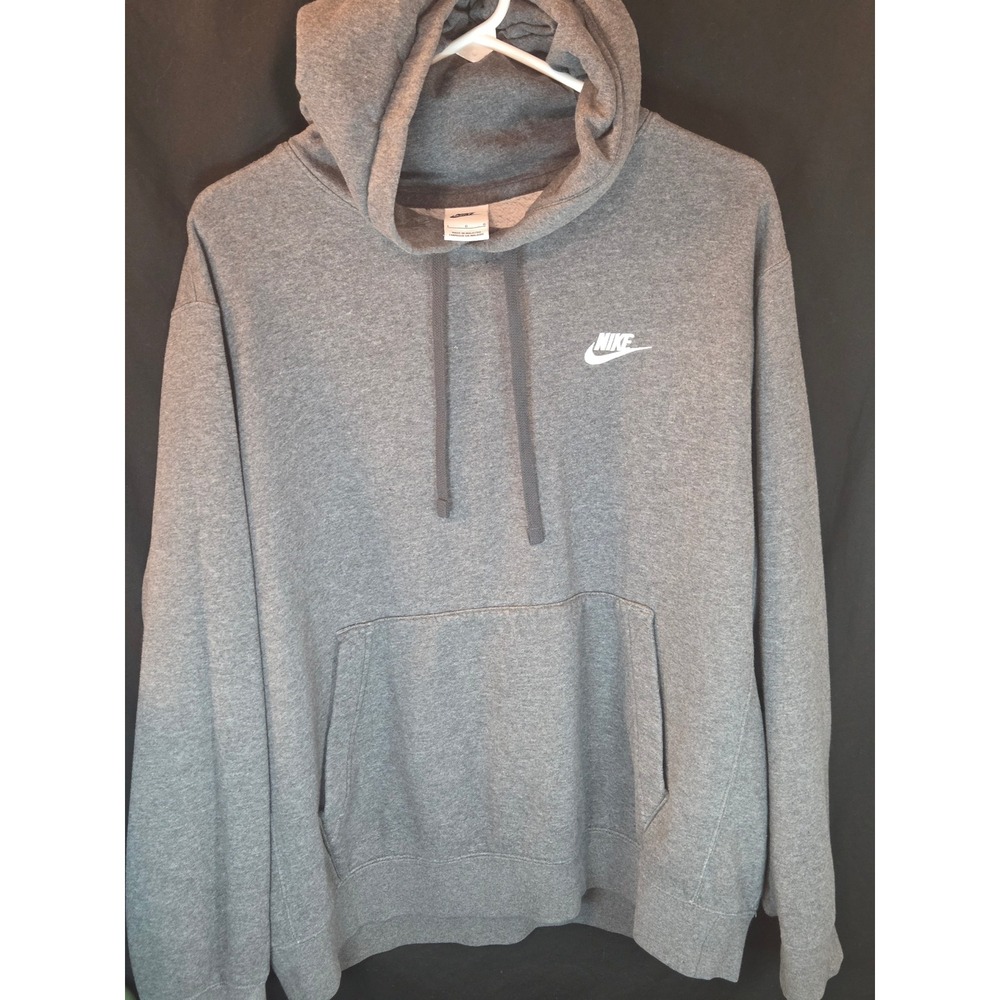 Nike Club Fleece‎ Sportsman Pullover Hoodie Mens Large Gray Comfort Activewear